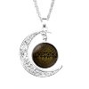 Bioshock Logo Black Moon Necklace Jewelry Glass Men Stainless Steel Charm Chain Women Boy Accessories Party - Bioshock Shop