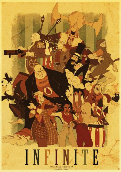 Painting White  Bioshock  Retro Kraft Poster