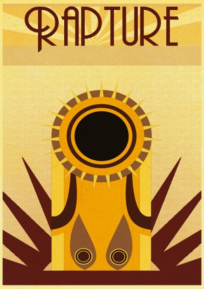 Shooting Game Bioshock Infinite Retro Kraft Painting Poster