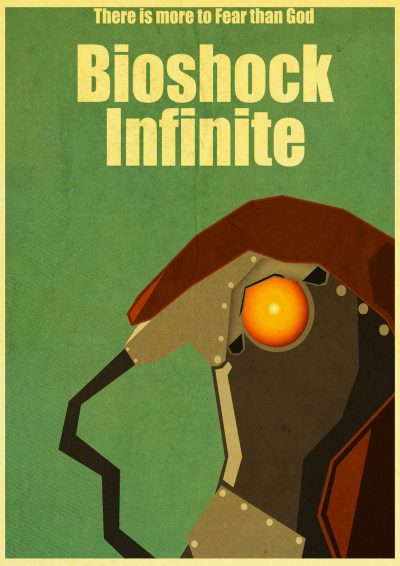 New Style Bioshock Infinite Retro Kraft Poster