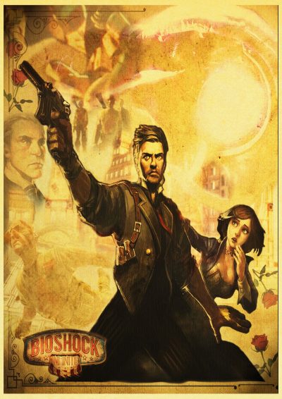 Shooting Vintage Game  Bioshock  Retro Kraft Poster