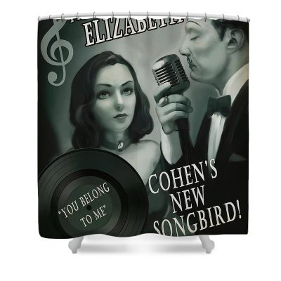 Bioshock Elizabeth and Songbird Shower Curtain