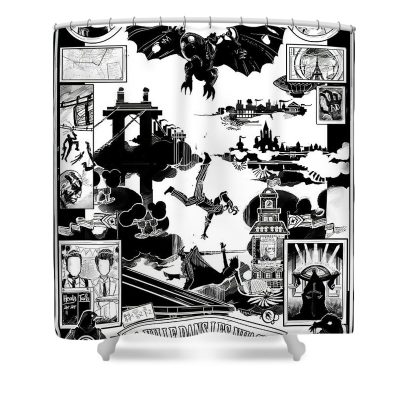 Bioshock Infinite City In The Sky Shower Curtain