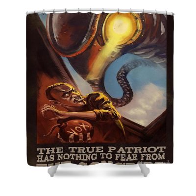 Bioshock Infinite Propaganda Shower Curtain