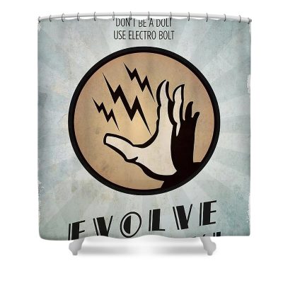 Bioshock Plasmid Electro Bolt Shower Curtain