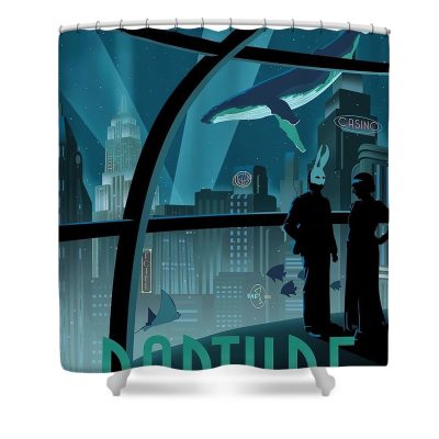 Bioshock Rapture No Border Shower Curtain