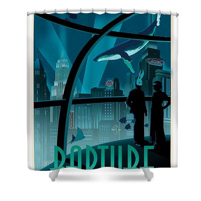 Bioshock Rapture Poster Shower Curtain