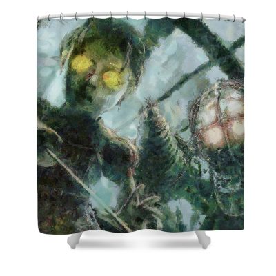 Look Mr Bubbles An Angel Shower Curtain