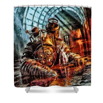 Mr. Bubbles Please Get Up Shower Curtain