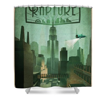 Rapture Art-Deco Travel Shower Curtain