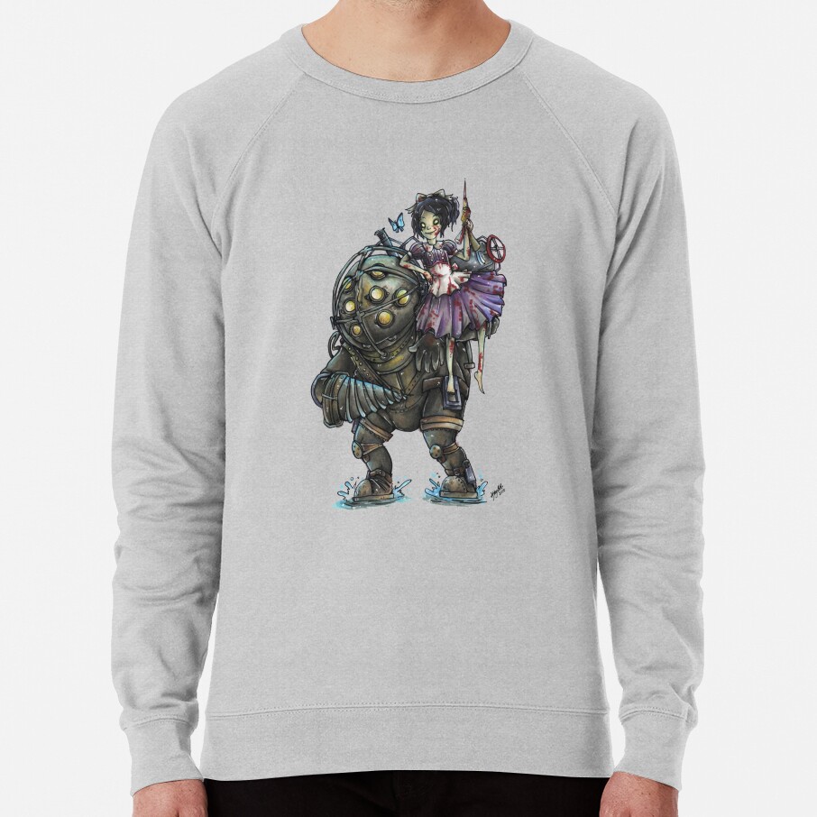 ssrcolightweight sweatshirtmensheather greyfrontsquare productx1000 bgf8f8f8 18 - Bioshock Merch