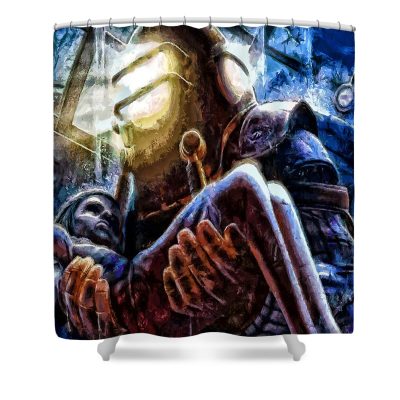 The Watchful Protector Shower Curtain